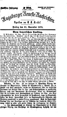 Augsburger neueste Nachrichten Freitag 21. November 1873