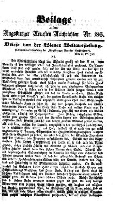 Augsburger neueste Nachrichten Donnerstag 7. August 1873