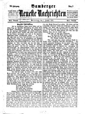 Bamberger neueste Nachrichten Sonntag 1. Januar 1871