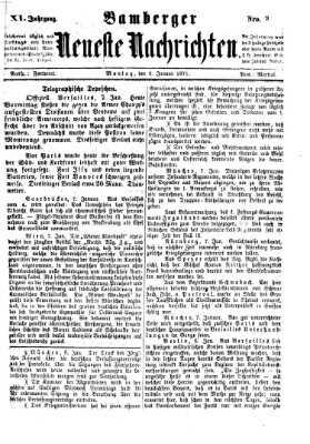 Bamberger neueste Nachrichten Montag 9. Januar 1871