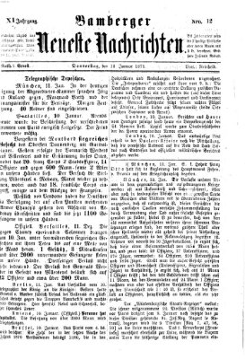 Bamberger neueste Nachrichten Donnerstag 12. Januar 1871