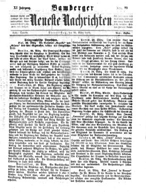 Bamberger neueste Nachrichten Donnerstag 30. März 1871