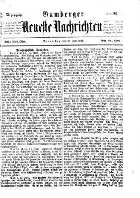 Bamberger neueste Nachrichten Donnerstag 15. Juni 1871