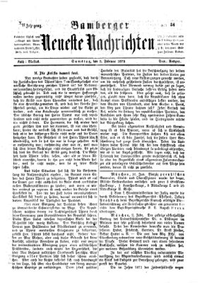 Bamberger neueste Nachrichten Samstag 3. Februar 1872