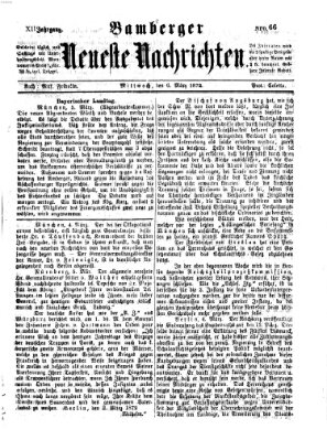 Bamberger neueste Nachrichten Mittwoch 6. März 1872