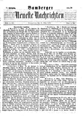 Bamberger neueste Nachrichten Sonntag 10. März 1872