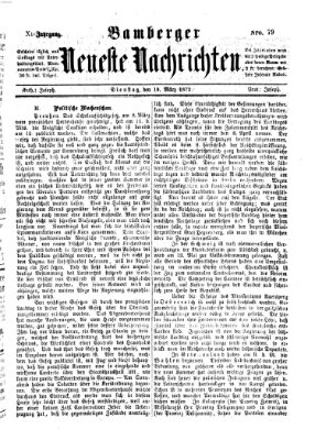 Bamberger neueste Nachrichten Dienstag 19. März 1872