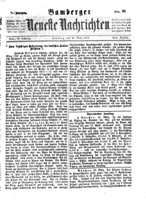 Bamberger neueste Nachrichten Freitag 22. März 1872