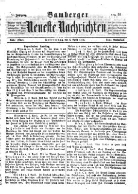 Bamberger neueste Nachrichten Donnerstag 4. April 1872
