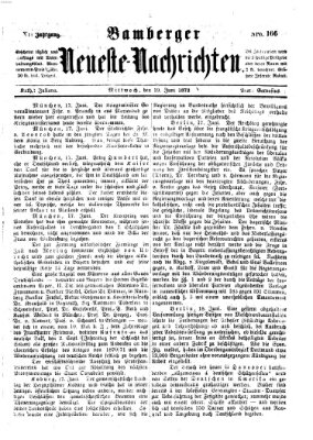 Bamberger neueste Nachrichten Mittwoch 19. Juni 1872