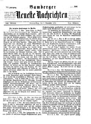 Bamberger neueste Nachrichten Donnerstag 7. November 1872