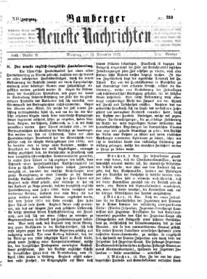 Bamberger neueste Nachrichten Montag 11. November 1872