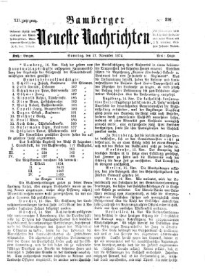 Bamberger neueste Nachrichten Sonntag 17. November 1872