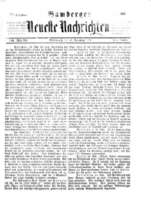 Bamberger neueste Nachrichten Mittwoch 20. November 1872