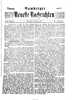 Bamberger neueste Nachrichten Freitag 10. Januar 1873