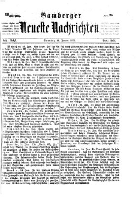 Bamberger neueste Nachrichten Sonntag 26. Januar 1873