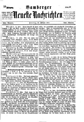 Bamberger neueste Nachrichten Freitag 21. Februar 1873