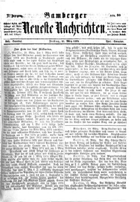 Bamberger neueste Nachrichten Freitag 21. März 1873
