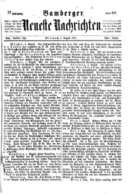 Bamberger neueste Nachrichten Mittwoch 6. August 1873