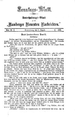 Bamberger neueste Nachrichten Sonntag 6. August 1871