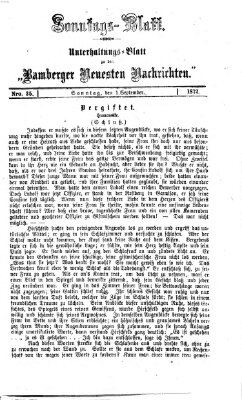Bamberger neueste Nachrichten Sonntag 1. September 1872