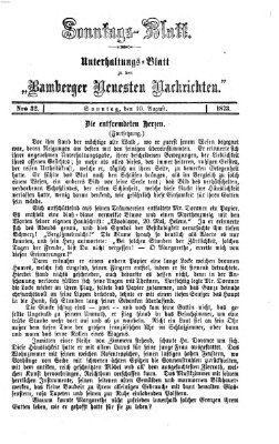 Bamberger neueste Nachrichten Sonntag 10. August 1873