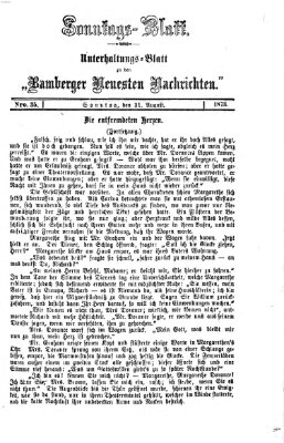 Bamberger neueste Nachrichten Sonntag 31. August 1873