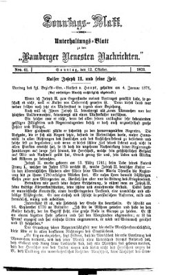 Bamberger neueste Nachrichten Sonntag 12. Oktober 1873