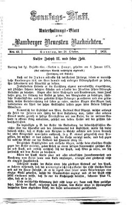 Bamberger neueste Nachrichten Sonntag 26. Oktober 1873