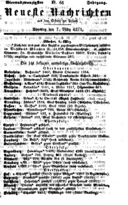 Neueste Nachrichten aus dem Gebiete der Politik (Münchner neueste Nachrichten) Dienstag 7. März 1871