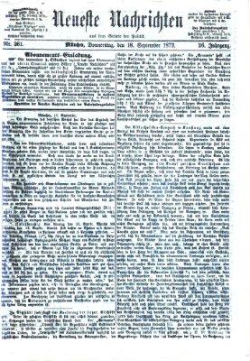 Neueste Nachrichten aus dem Gebiete der Politik Donnerstag 18. September 1873