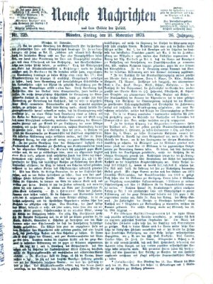 Neueste Nachrichten aus dem Gebiete der Politik Freitag 21. November 1873