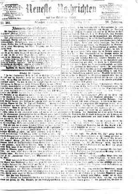 Neueste Nachrichten aus dem Gebiete der Politik (Münchner neueste Nachrichten) Samstag 27. Dezember 1873
