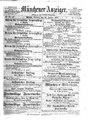 Münchener Anzeiger (Münchner neueste Nachrichten) Sonntag 26. Januar 1873