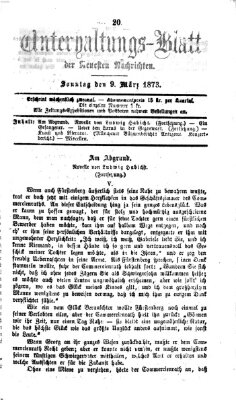 Neueste Nachrichten aus dem Gebiete der Politik (Münchner neueste Nachrichten) Sonntag 9. März 1873