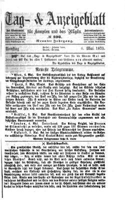 Tag- und Anzeigeblatt für Kempten und das Allgäu Samstag 6. Mai 1871