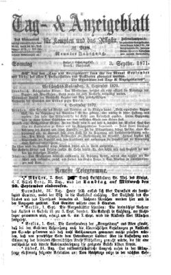 Tag- und Anzeigeblatt für Kempten und das Allgäu Sonntag 3. September 1871
