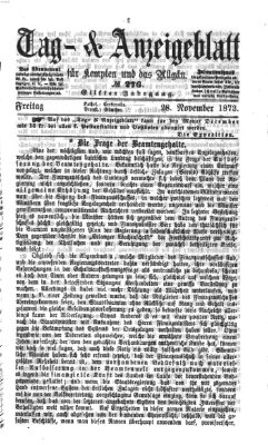 Tag- und Anzeigeblatt für Kempten und das Allgäu Freitag 28. November 1873