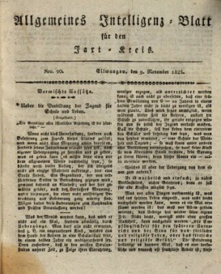 Allgemeines Intelligenz-Blatt für den Jaxt-Kreis (Allgemeines Amts- und Intelligenz-Blatt für den Jaxt-Kreis) Mittwoch 9. November 1825