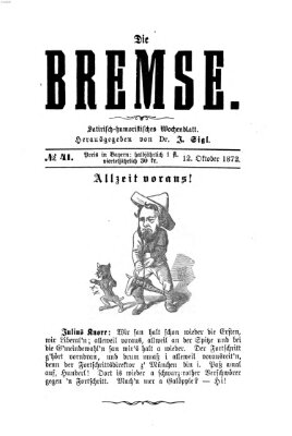 Die Bremse Samstag 12. Oktober 1872
