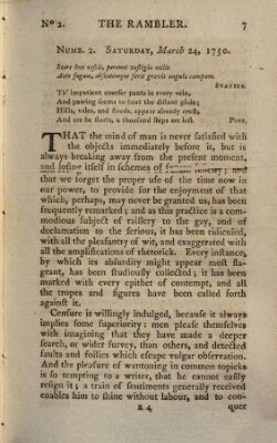 The rambler Dienstag 24. März 1750