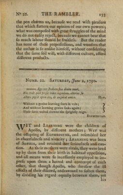 The rambler Dienstag 2. Juni 1750
