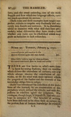 The rambler Freitag 5. Februar 1751