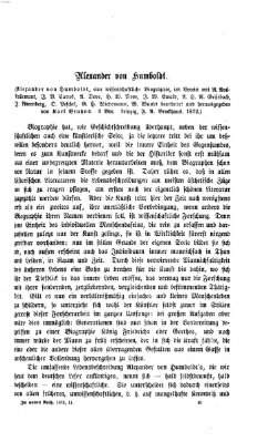 Im neuen Reich Freitag 27. September 1872