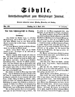 Sibylle (Würzburger Journal) Samstag 8. April 1871