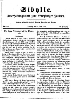 Sibylle (Würzburger Journal) Dienstag 20. Juni 1871