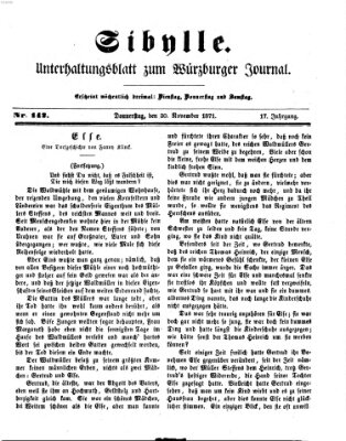 Sibylle (Würzburger Journal) Donnerstag 30. November 1871