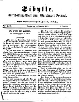 Sibylle (Würzburger Journal) Samstag 16. Dezember 1871