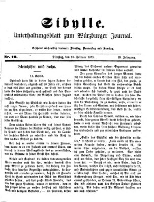 Sibylle (Würzburger Journal) Dienstag 13. Februar 1872