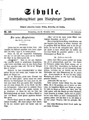 Sibylle (Würzburger Journal) Donnerstag 20. November 1873